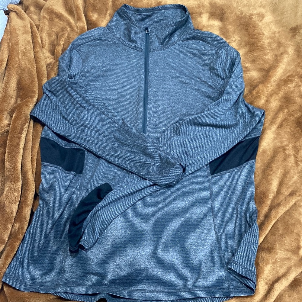 Gray and Black Quarter Zip